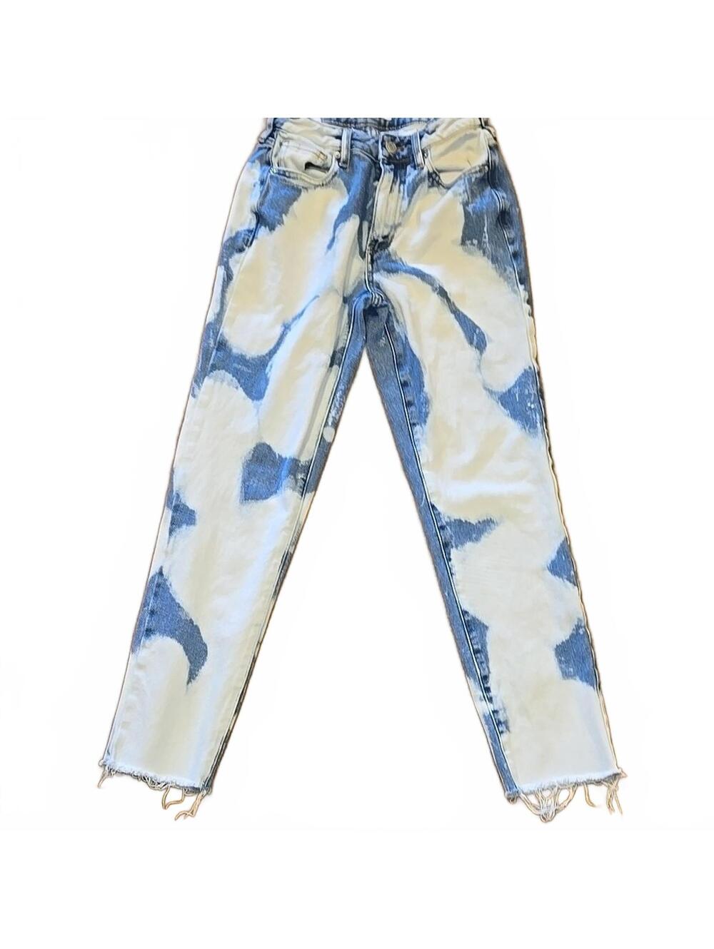 PacSun Blue White Bleached Mom Jeans Size 24